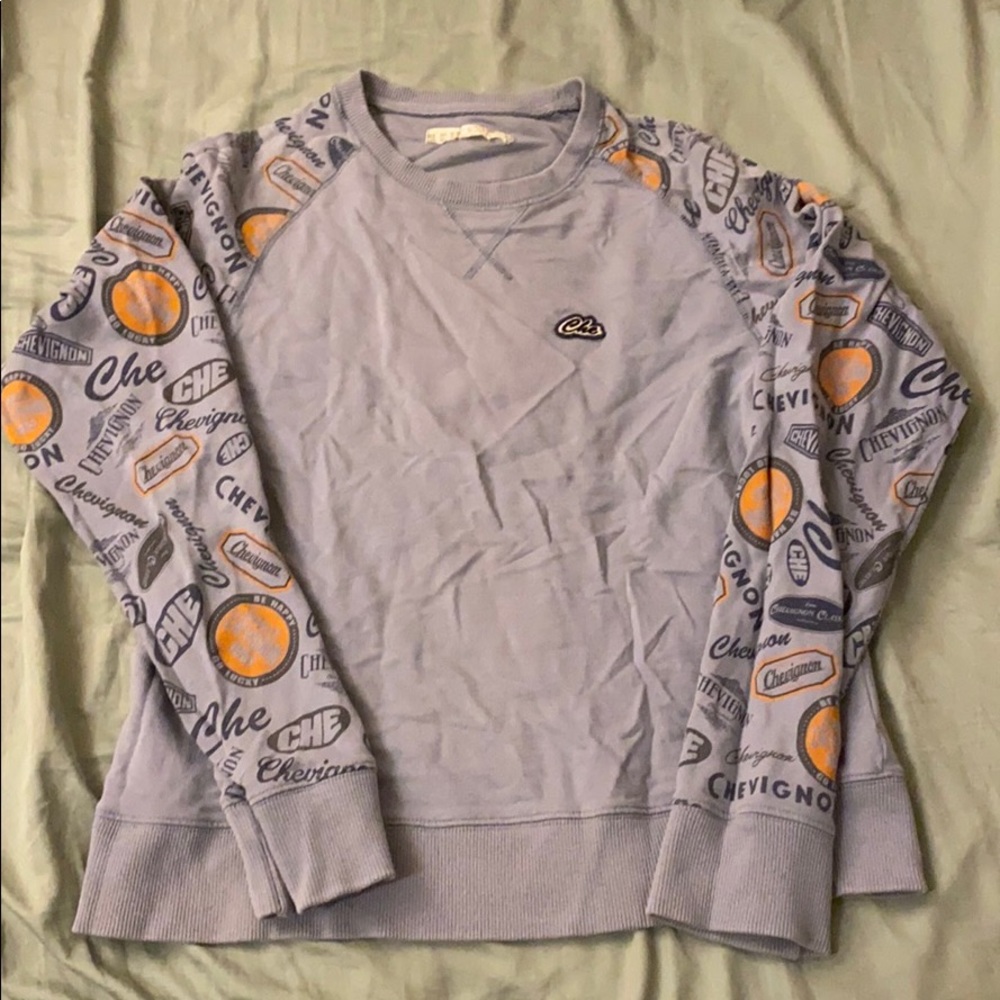 🧥Chevignon blue cotton sweater like new!  Size L